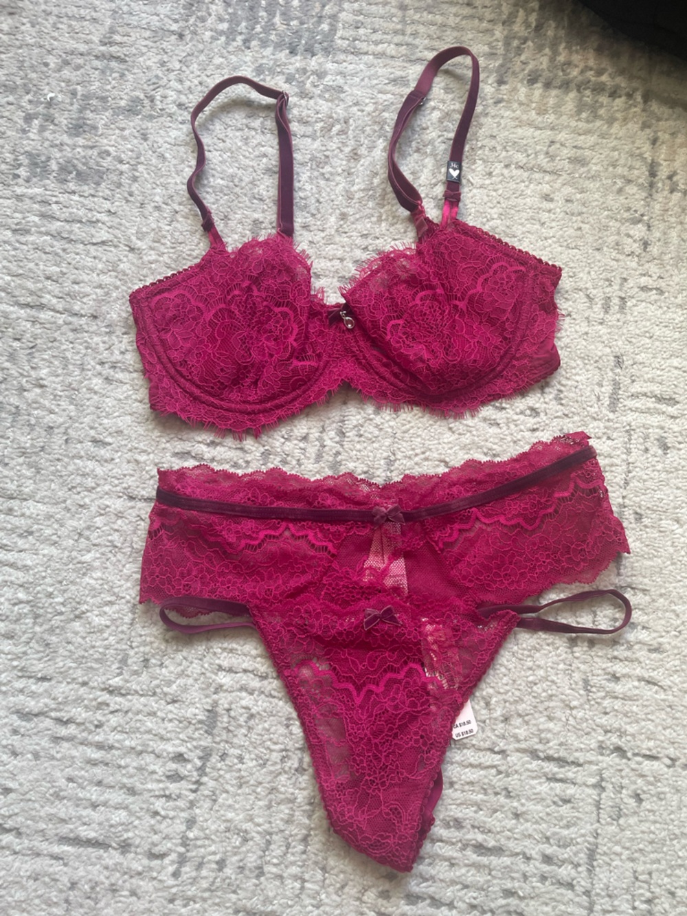 NWT Victorias Secret Dream Angels Lace Unlined Bra & Panty
